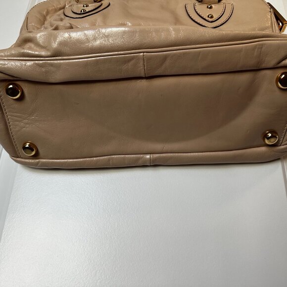 Marc Jacobs Blake Leather Beige Cream Handbag - Picture 3 of 12